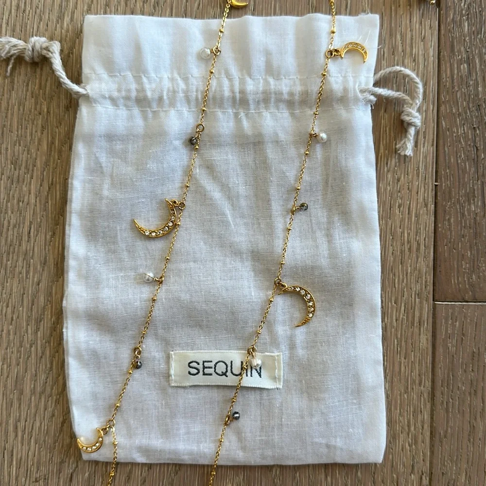 Sequin NYC Luna Convertible Chain Necklace